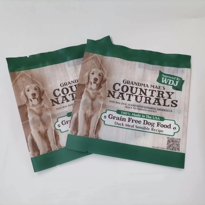 Custom Printing Matte 3 Side Seal Bags Finish Dog Food Packaging