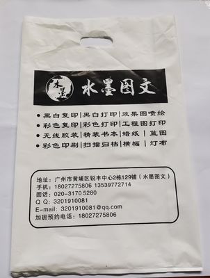 Pantone Color Strong Plastic Bags With Handles Gravure Printing Custom Die Cut Bags