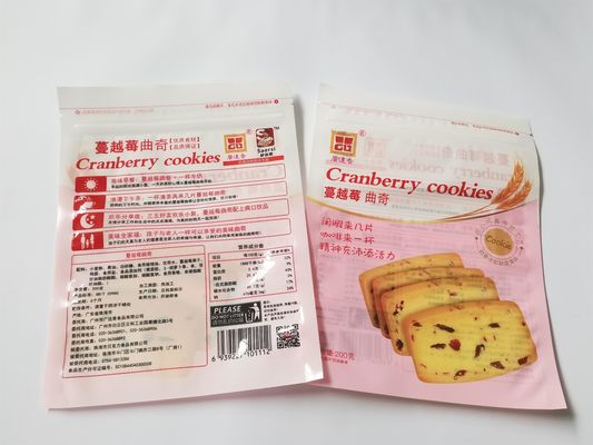 Composite PET Ziplock Packaging Bags Food Grade For Cookies