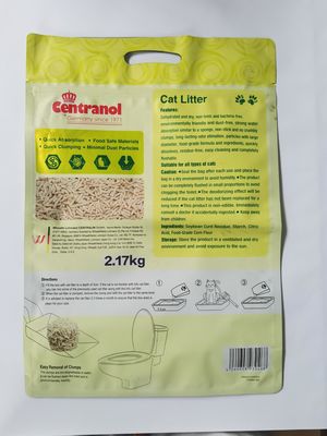 2.17KG Capacity Custom Printed Stand Up Pouches Eco Friendly For Cat Litters