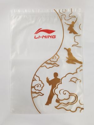 MATT OPP Custom Clothing Packaging Bags Plastic Zipper For Sportswear