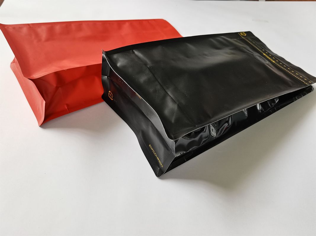 Air Valve MATT OPP Stand Up Packaging Bags Impact Resistance With Ziplock